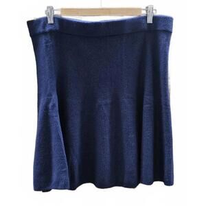 Gap Navy Blue Soft Stretchy Knit Short Flowy Skirt Feminine Preppy XL Tall NWT